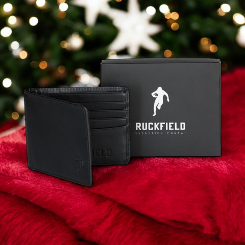 Portefeuille en cuir noir Ruckfield