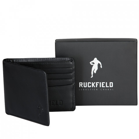 Portefeuille en cuir noir Ruckfield