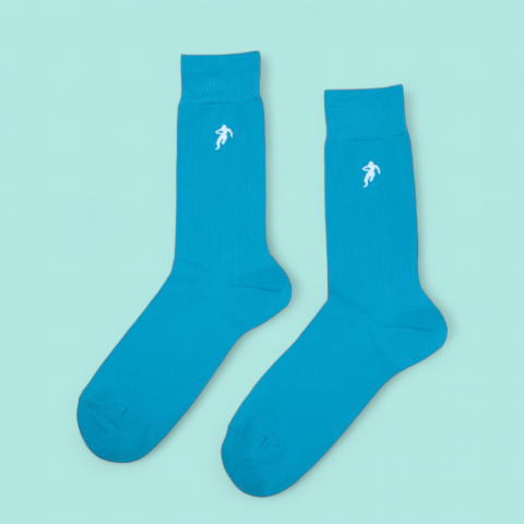 Chaussettes homme turquoise