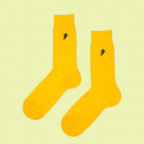 Chaussettes homme jaune