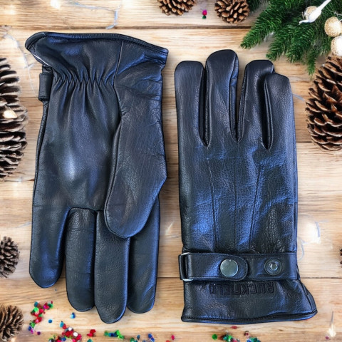 Gants cuir noir