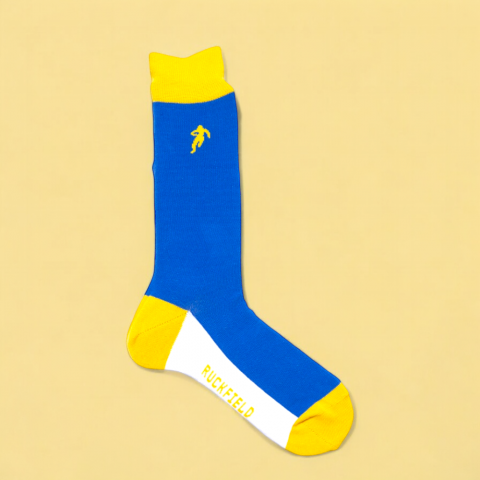 Chaussettes rugby jaune et bleu