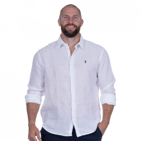 Chemise Lin manches longues blanche