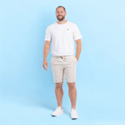 Ruckfield off-white linen short