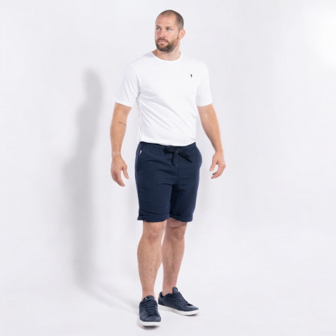 Ruckfield navy blue linen short