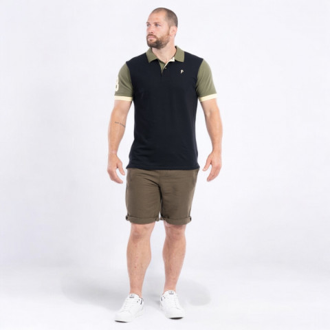 Ruckfield khaki linen shorts