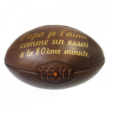 Ballon Papa je t'aime comme un essai à la 80ème minute