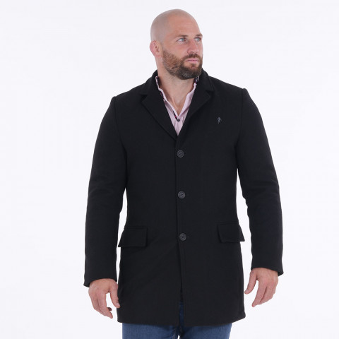 Manteau drap de laine Ruckfield noir 