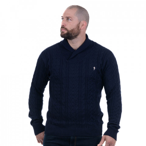 Pull col montant Ruckfield bleu marine