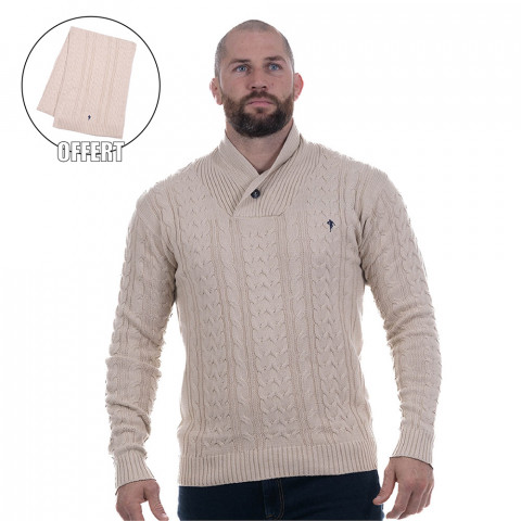 Pull col montant Ruckfield beige