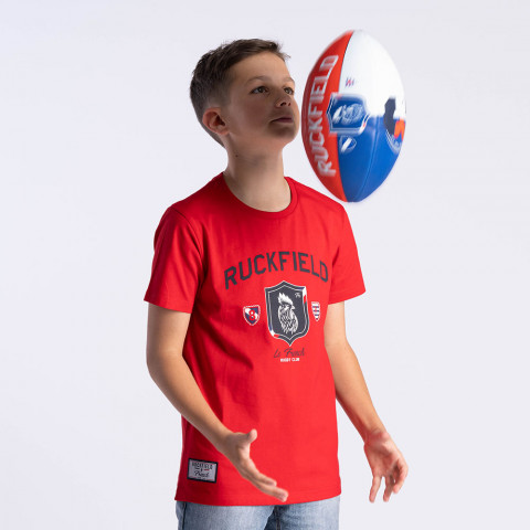 T-shirt Ruckfield garçon Le French Rugby Club rouge 