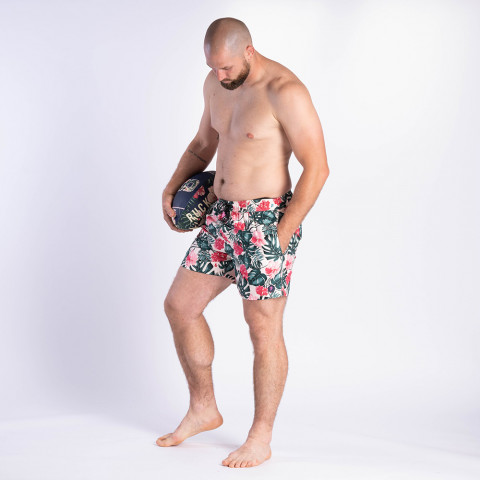 Boardshort Ruckfield Tropical Rugby blanc cassé