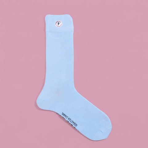 Chaussettes unies Ruckfield bleu ciel