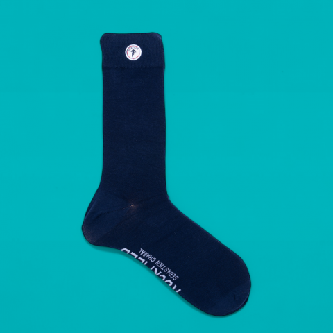 Chaussettes unies Ruckfield bleu marine