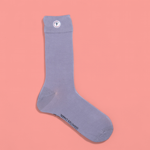 Chaussettes unies Ruckfield gris clair 