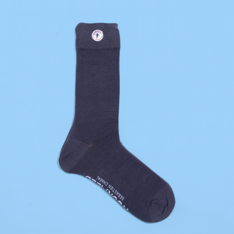 Chaussettes unies Ruckfield gris foncé