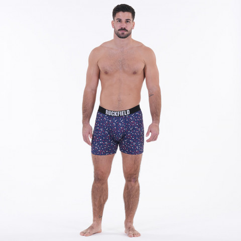 Boxer fleuri Club Ruckfield bleu marine