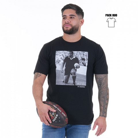 Pack duo Jonah Lomu sweat rouge foncé / t-shirt