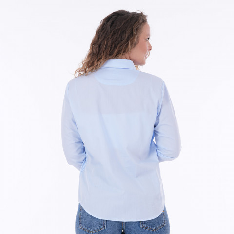 Chemise femme à manches longues Ruckfield bleu ciel 