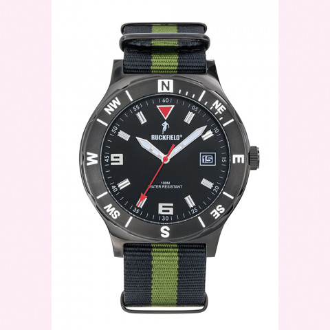 Montre homme Ruckfield Noir & kaki