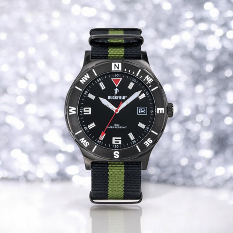 Montre homme Ruckfield Noir & kaki