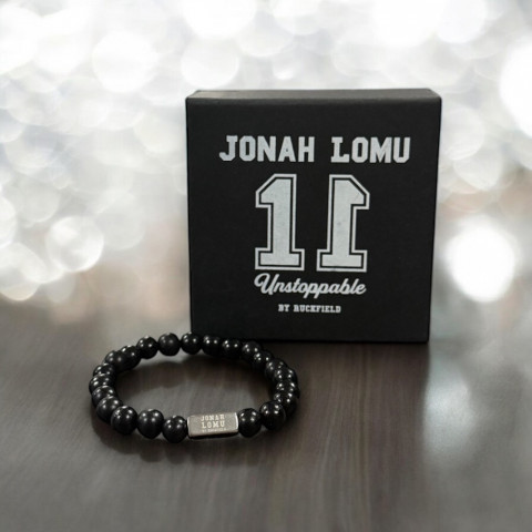 Bracelet perles noires Jonah LOMU by Ruckfield