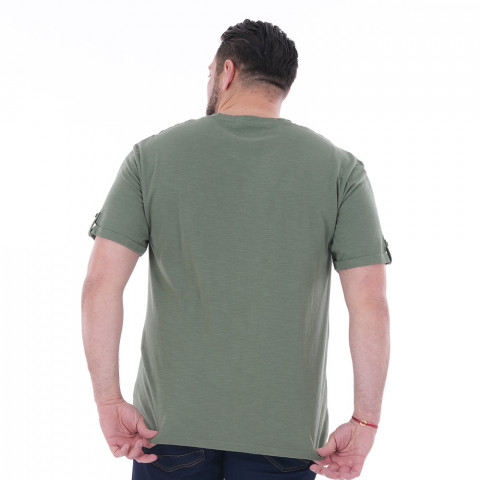 T-shirt Ruckfield col tunisien kaki