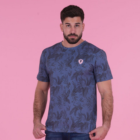 T-shirt à imprimé Ruckfield flowers of rugby bleu