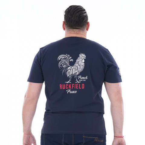 T-shirt avec coq French Rugby Club bleu marine Ruckfield