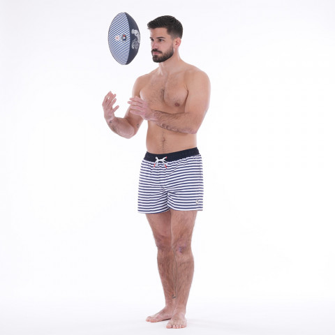 Boardshort rayé bleu & blanc Ruckfield French Rugby Club