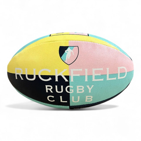 Ballon de rugby Ruckfield Rugby Club multicolore