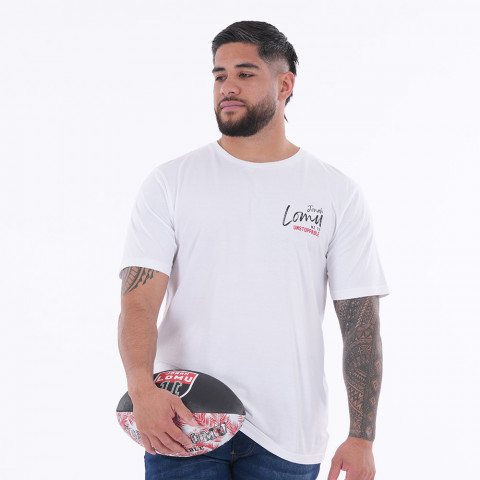 T-shirt à manches courtes blanc Jonah LOMU by Ruckfield