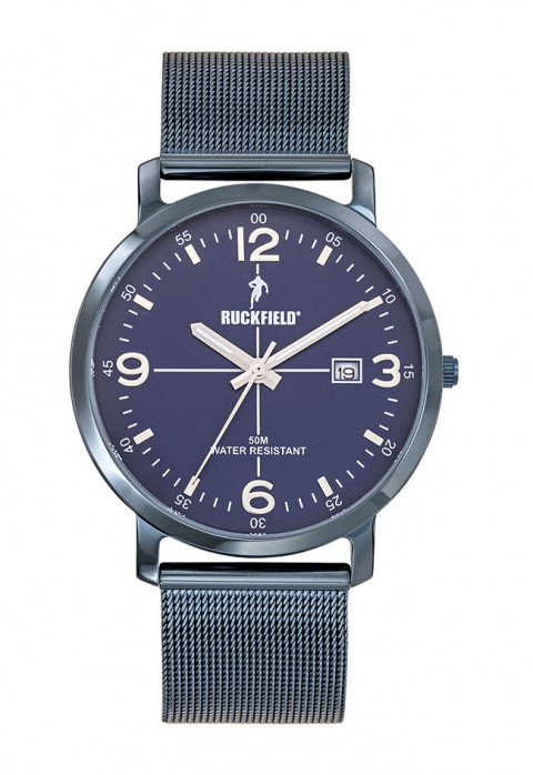 Montre homme Ruckfield bracelet acier bleu moyen