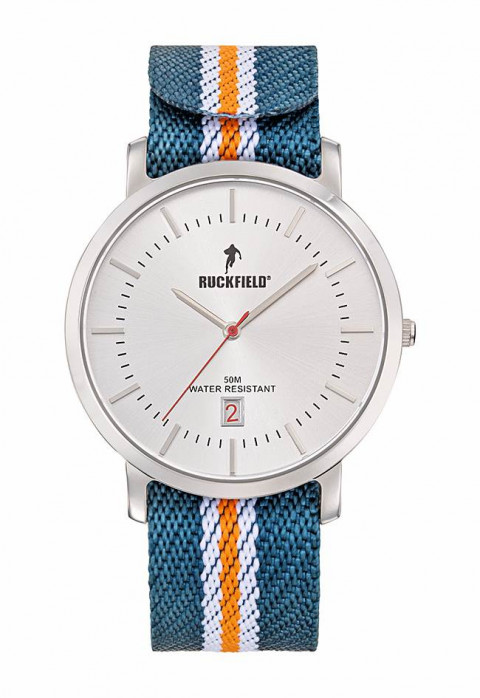 Montre Homme bracelet tissu Bleu/Blanc/Rouge