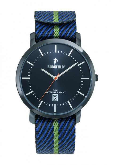 Montre homme Ruckfield bracelet tissu bleu & kaki