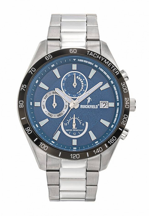 Montre Homme Ruckfield bracelet acier argent