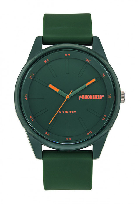 Montre homme Ruckfield bracelet silicone vert foncé