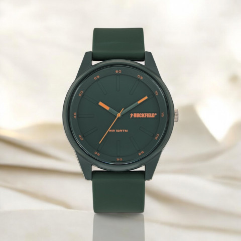 Montre homme Ruckfield bracelet silicone vert foncé