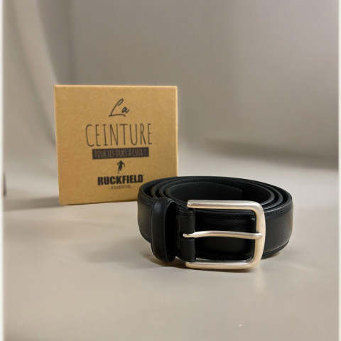 Ceinture Ruckfield 100% cuir homme noir 