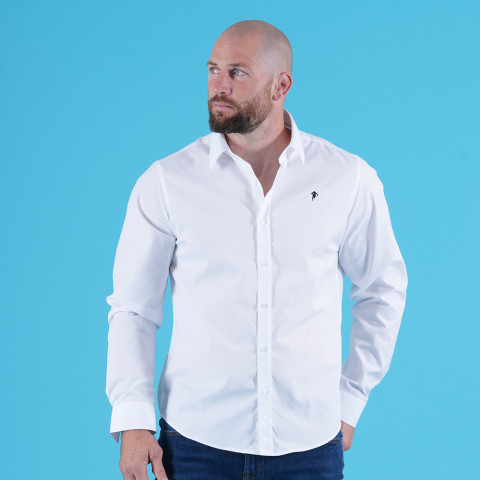 Chemise no-iron à manches longues Ruckfield essentiel blanc