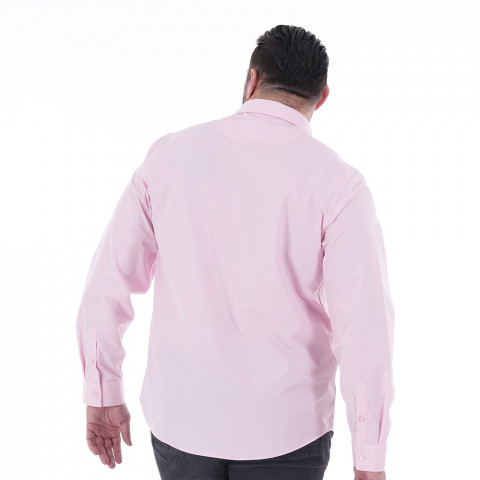 Chemise no-iron à manches longues Ruckfield essentiel rose