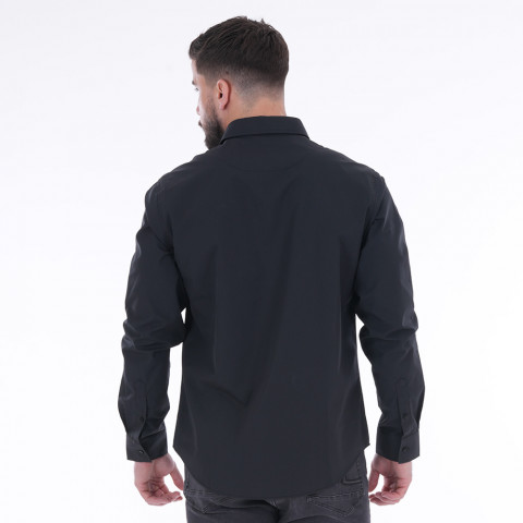 Chemise no-iron à manches longues Ruckfield essentiel noire