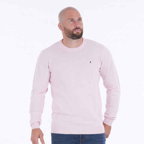 Pull col rond Ruckfield essentiel rose