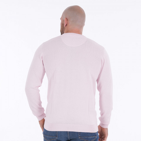 Pull col rond Ruckfield essentiel rose