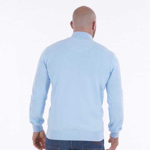 Pull demi-zip Ruckfield essentiel bleu ciel