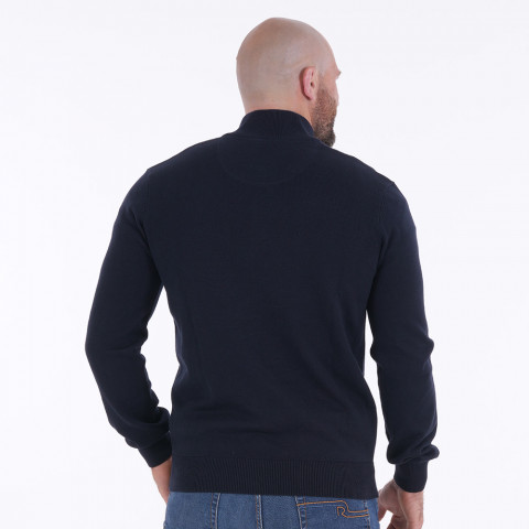 Pull demi-zip Ruckfield essentiel bleu marine