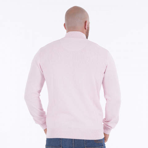 Pull demi-zip Ruckfield essentiel rose