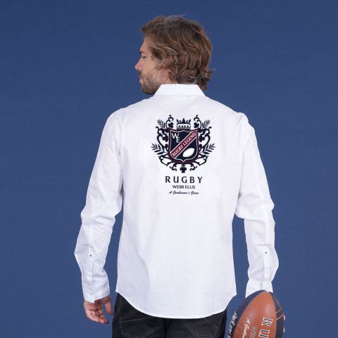 Chemise blanche à manches longues Webb Ellis "Rugby Legend"