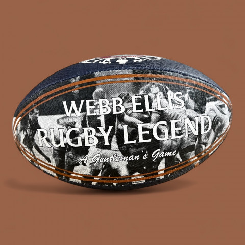 Ballon webb ellis rugby nations marron