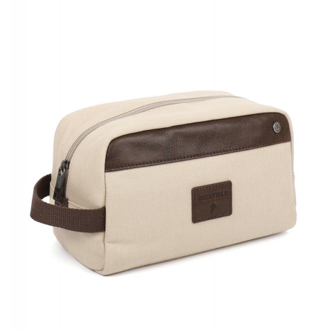 Trousse de toilette vintage beige